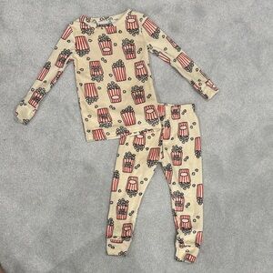 Cat & Jack Beige and Red Popcorn Pajama Set